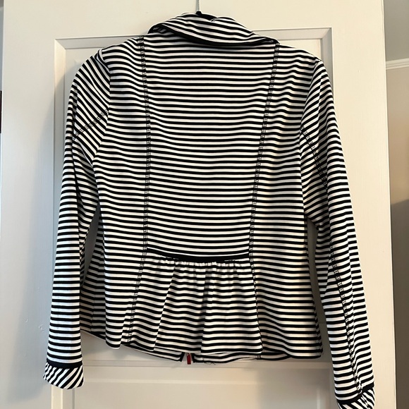 Joseph ribkoff, b/w stripe zipper jacket NWT - Picture 2 of 3
